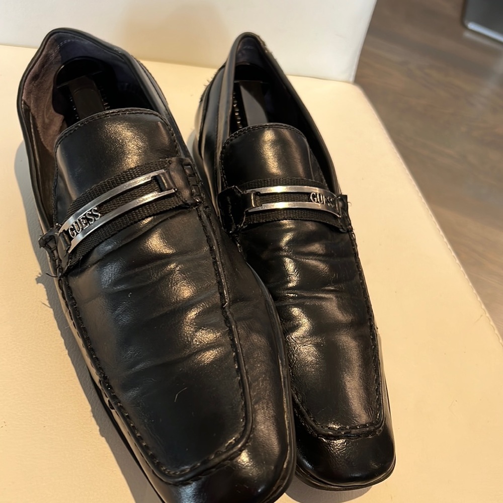 Guess black loafers